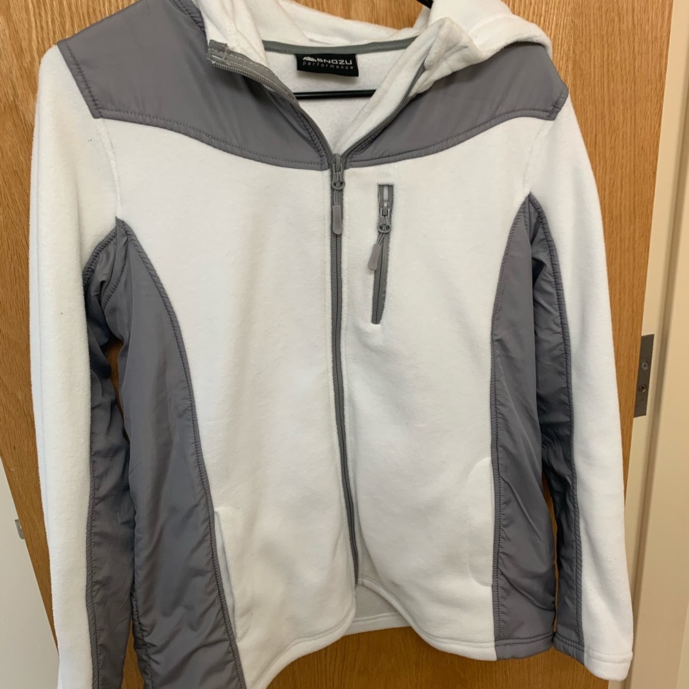 Beautiful white and grey winter coat